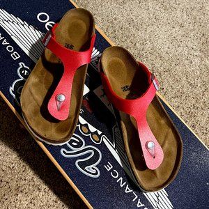 Red Birkenstocks size 40 EU